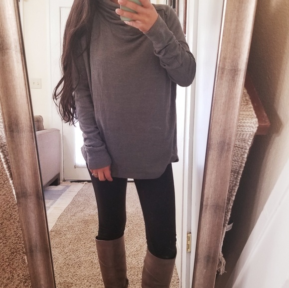 Prana Sweaters - prAna Gray Cowl Neck Pullover Organic Cotton M